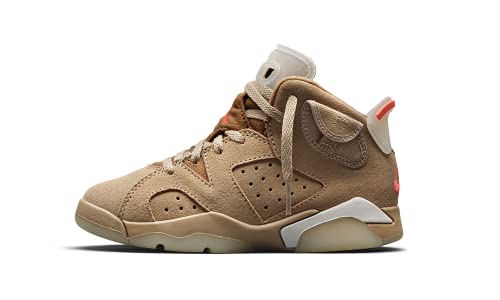Jordan Preschool Air 6 Retro PS DH0693 200 Travis Scott - British Khaki - Size 3Y