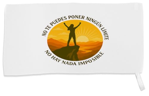 MERCHANDMANIA Toalla Pequeña Absorbente Frase motivacion Lucha Feminista Ejercicio Gimnasia Suave Personalizada con Cinta Elastica