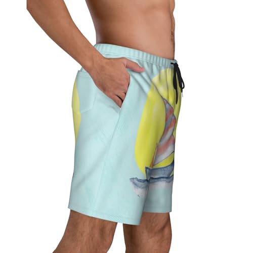 Men's Beach Shorts Fox Animal Mens Swim Trunks Board Shorts with Pockets Swimwear Bathing Suits3