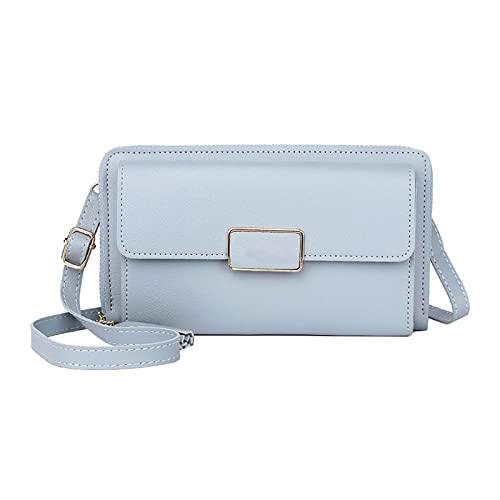Sac bandoulière téléphone bleu clair pour éviter les poches encombrées