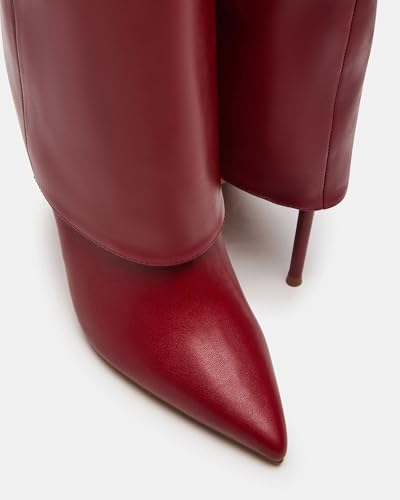 Femflame Fold Over Boots For Women,Pointed Toe Stiletto Heel Knee High Boots Wide Calf Long Boots Tall Boots thumb #5