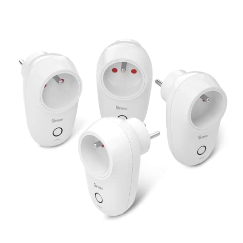 SONOFF S26R2TPE Prise ConnectéE Wifi (4 Pcs), 16A Prise Intelligente Compatible avec Alexa, Google Home et IFTTT, Prise Programmables avec ContrôLe à Distance, ContrôLe Vocal et Fonction de Temps Cover
