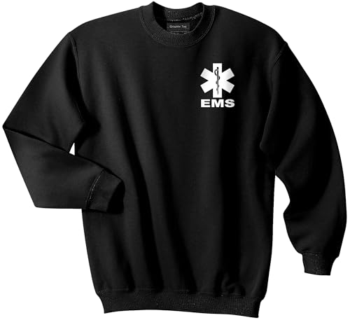 Smart People Clothing EMS Crewneck Sweatshirt with Reflective Logo Both Front and Back