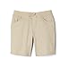French Toast Girls' Pull-On Tie Front Stretch Twill Short, Khaki, 14.5 Plus