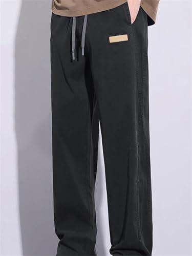 Men's Summer Thin Jeans Loose Fit Wide Leg Elastic Waist Casual Denim Trousers Plus Size3