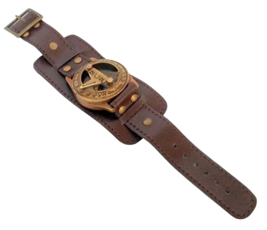 Reloj de pulsera con brújula de navegación, reloj de pulsera, brújula de latón y correas de cuero, estilo náutico, steampunk, hecho a mano