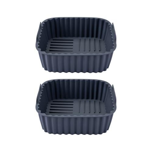 Fackelmann Set 2 stampi in silicone per friggitrice ad aria, accessori air fryer riutilizzabili...