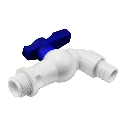 Image of BATH GURU Heavy Duty PVC White Nozzle Bib Cock Tap for Bathroom Kitchen & Garden (Pack of 12)