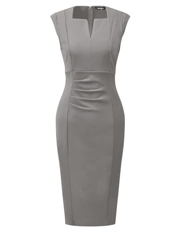 Image of Allegra K Women's Sheath Dress Pencil Work Sleeveless Professional Office Dresses