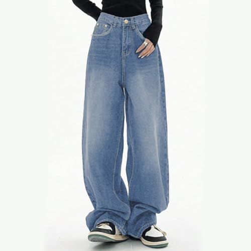 Wide Leg Jeans Woman Lightweight Summer Barrel Baggy Jeans Y2k Casual Loose Fit Trendy High Waisted Denim Pants 20253