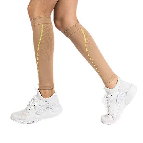 Chaussettes de compression sport jaune clair en lot de 3 paires extensibles