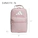 adidas Santiago Lunch Bag Cooler for Women and Men, Insulated Food Container Box with Mesh Pocket, Sandy Pink/White/3.0, One Size