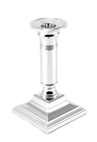 EDZARD Kerzenleuchter Lincoln,edel versilbert, anlaufgeschützt (15 cm) (Gravur bis 15 Zeichen)