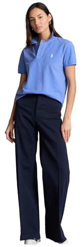 Image of Polo Ralph Lauren Women's Classic Fit Mesh Polo Shirt, HarborBlue, X-Small