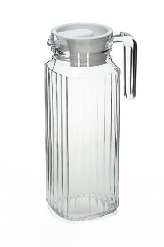 Taliona Waves Pattern Glass Jug 1.1 Liter Capacity