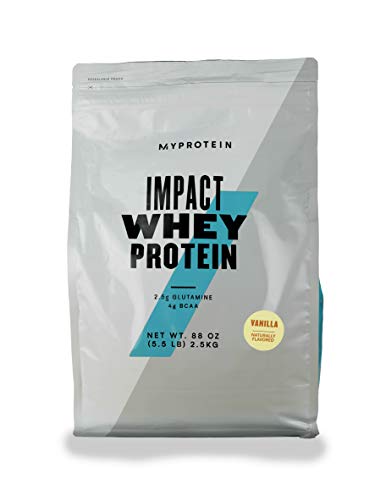 MyproteinÂ® Impact Whey Protein Powder, Vanilla, 5.5 Lb (100 Servings)