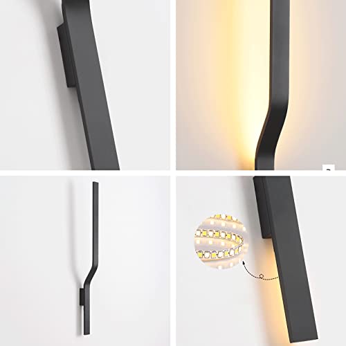 Lámpara de pared con tira de metal y luz cálida para decorar un pasillo elegante 6