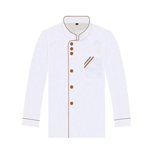 Cabilock Long Sleeve Chef Clothes Women Men Chef Chef Jacket Chef Clothing For Restaurant Hotel White