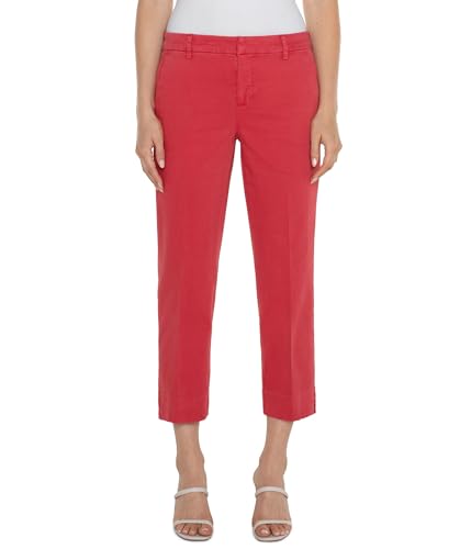 Liverpool Women's Kelsey Crop Mid-Rise Trouser with Slit Soft Touch Twill 26