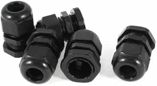 Tool parts 5 Pieces M20x1.5 Waterproof Connector 6-12mm Cable Locknut Stuffing Gland Black