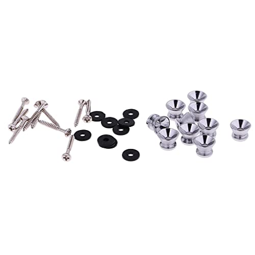 Colcolo Ensemble de 10 attaches métalliques pour sangle d’instruments à cordes - Les Beatles, Paul McCartney, John Lennon, RIngo Starr, George Harrison Colcolo Ensemble de 10 attaches métalliques pour sangle d'instruments à cordes – Image 5