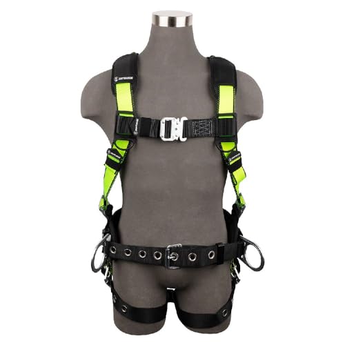 Safewaze FS170-QC-S PRO Construction Harness: 3D, QC Chest, TB Legs, Fixed Waist Pad (S)