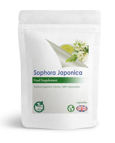 100 x Sophora Japonica 500mg Capsules (Vegan) Providing 25mg Quercetin