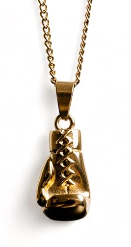 Golden Boxing Glove Pendant Necklace - For Men and Women2