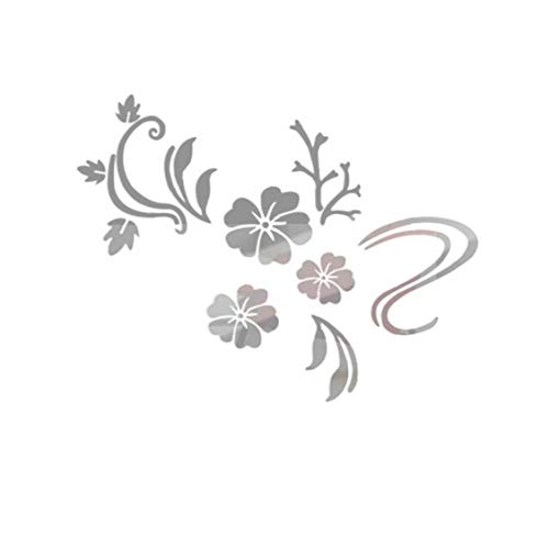 JiaHan Pegatinas de Pared creativos 3D Etiqueta de la Pared Espejo Moderno Efecto Flor Etiqueta removible de acrílico DIY de la Pared Decal decoración del hogar