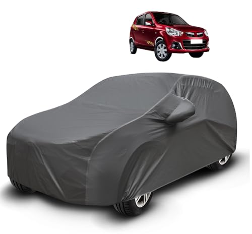 Image of Auto Hub Waterproof Car Cover Compatible with Maruti Alto K10 with Mirror Pockets, Soft Cotton Lining, Alto K10 Car Cover Waterproof, Grey