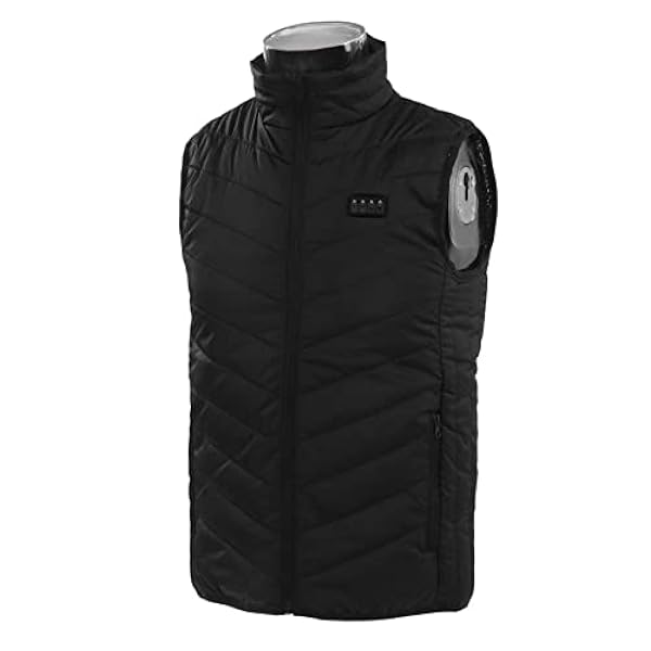 Lichtgewicht Verwarmd Vest voor Heren, Slim Oplaadbaar Elektrisch Verwarmingsvest, Waterdicht Unisex Elektrisch Verwarmingsvest (S)