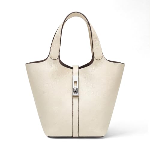 Image of Tote Bag for Women Vegan Leather Bucket Purse for Women Top Handle Handbag Shoulder Bag with Detachable Small Purse