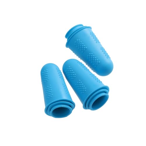 BAZEITFLOW 12 Pezzi Copridita in Silicone Protettivi Antiscottatura e Antiscivolo Guanti per Dita Flessibili Media per Nail Art Cucito e Riparazioni Elettroniche Blu