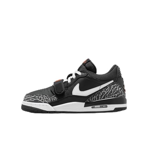 Air Jordan Legacy 312 Low Big Kids' Shoes (CD9054-018, Black/Wolf Grey/Safety Orange/White) Size 5.5