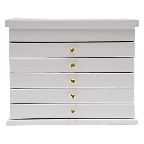 Joyero de madera grande con 6 niveles joyero