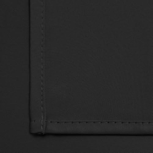 Yakamok Room Darkening Grommet Window Drapes Thermal Insulated Light Blocking Blackout Curtains for Bedroom(Black,38Wx36L,2 Panels)