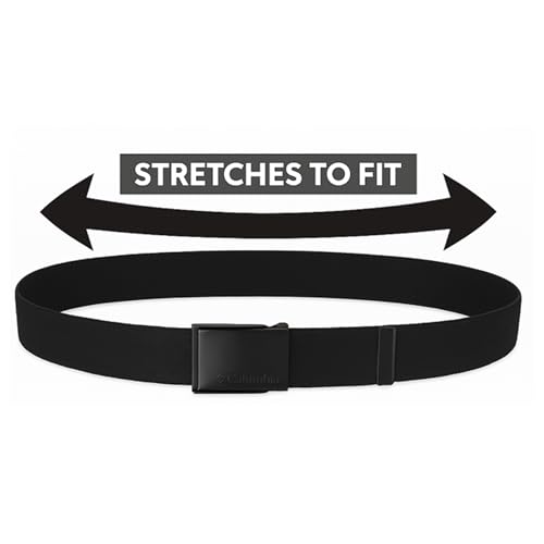 Image of Columbia Men's Military Plaque Buckle Fabric Belt- One Size 42 inch Length - Everyday and Outdoor Wear