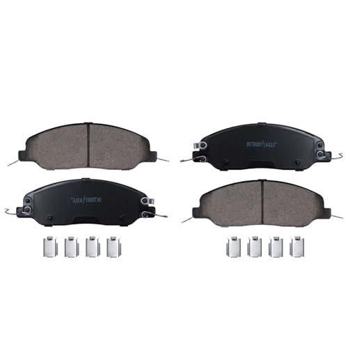 Image of Detroit Axle - Front Brake Kit for 2011-2014 Ford Mustang [Base] Disc Brake | Rotors Ceramic Brake Pads with Hardware 2012 2013 Replacement 12.44 inch inch Rotor