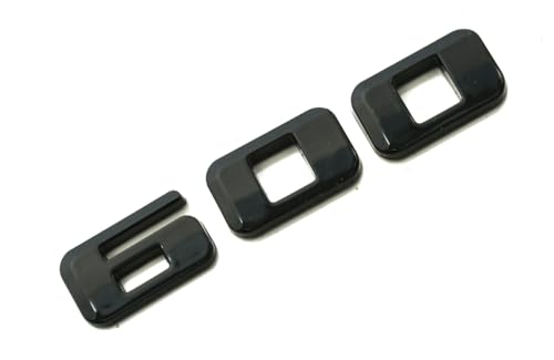 Image of 3Pcs Escalade 600 600D Rear Liftgate Emblems Car Badge Letter 84787581 86543262 Compatible with 2021-2025 Escalade (Glossy Black)
