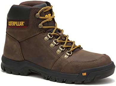Cat Footwear Men's Outline Soft Toe Work Boot, Seal Brown, 9 Wide | Image 2