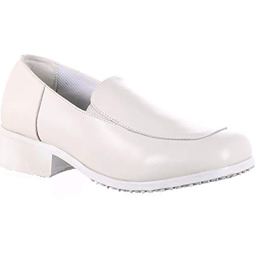 SlipGrips Women's Slip-Resistant Slip-On, White, Size 8(M)