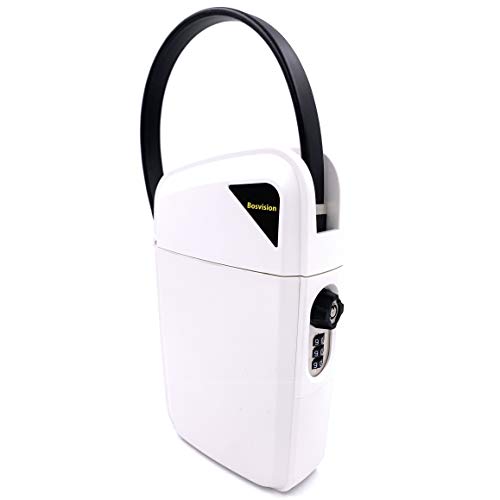 Bosvision Caja Fuerte portátil, casillero portátil, Caja de Seguridad para Llaves, Caja Fuerte para Llaves (Candado de combinación y Llaves)