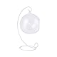 Tincogo Ornament-Display-Ständer, Eisen hängend Stehen Rack Halter für Glas Globe Air Anlage Terrarium hängen Weiß