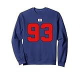 Photo Gallery college 93 numero stile vintage giappone bandiera felpa Photo Gallery college 93 numero stile vintage giappone bandiera felpa
