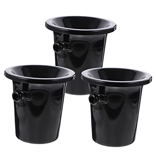 MUCKLILY 3Piezas Vino Spittoon De Cata De Vinos Unidades Escupideras Creativas Cubos De Hielo Plásticos Negro para Degustaciones De Vino