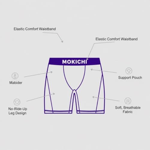 Image of Men's Printed Boxer Briefs | Stretchable Trunks with Comfortable Elastic Waistband | Multicolour Innerwear Pack of 5