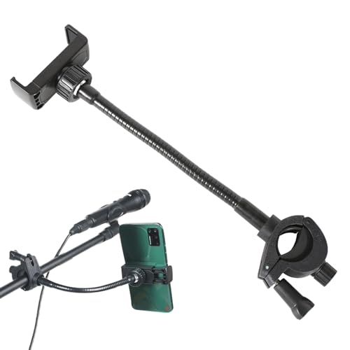 Soporte Para Teléfono En Atril De Micrófono   Soportes Para Móviles En Atriles Musicales   Brazo Flexible Largo Ajustable Para Batería Música Club Y Grabación