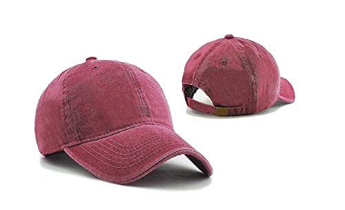 Image of Adjustable Soft Cotton Denim Cap for Men Women Baseball Vintage Washed Distressed Hats Adjustable Stylish Cap Regular Fitted