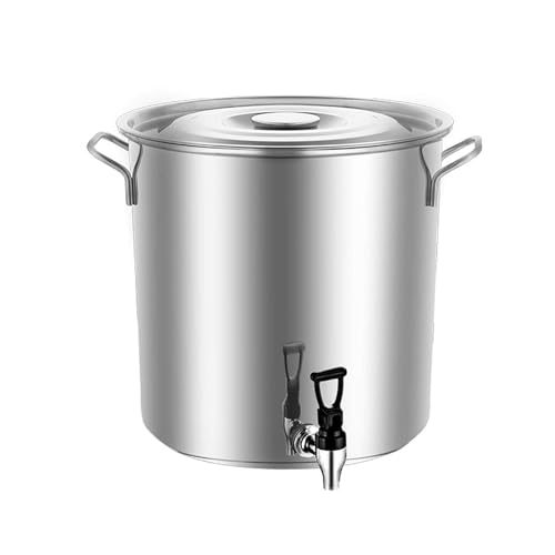 Olla de acero inoxidable con tapa, resistente, grado alimentario, 304, pulido con espejo, versátil para todos los tipos de estufas.