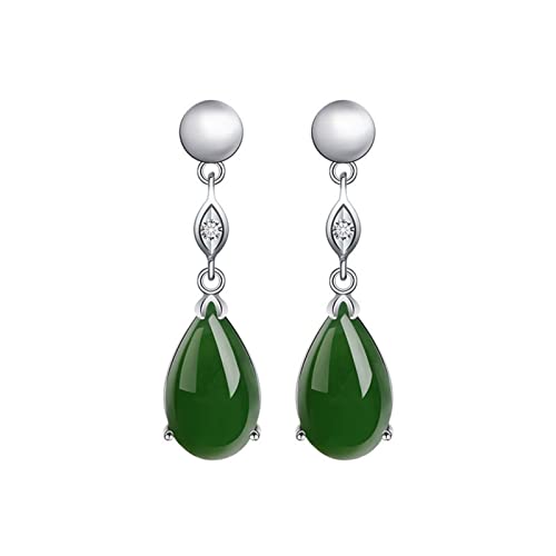 Boucles d'oreilles jaspe naturel et argent 925 contre les allergies